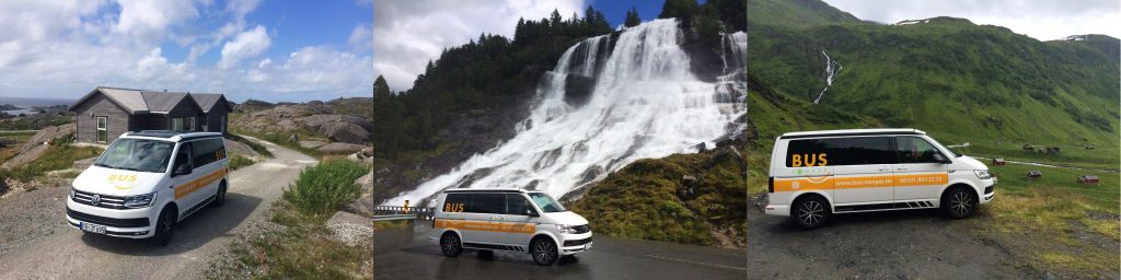 Bus Camper unterwegs in Norwegen